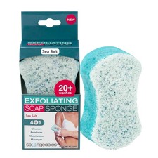 Spongeables Body Wash in a 20 Wash Sponge, Sea Salt, 1 Count