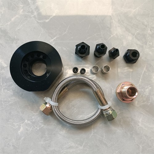 VTEC Head Conversion Kit For LS B18 B20 Aluminum Adapter Plate Sandwich Set Blk - Picture 3 of 18