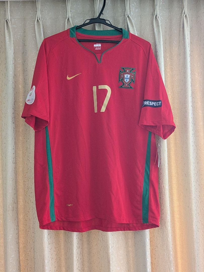 ポルトガル代表 17 XL　クアレスマ　EURO2008 パッチ、タグ付き Nike Portugal 17 Quaresma Euro 2008 XL Jersey with Patch