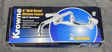New Krowne Kitchen Faucet 8" Wall Mount w/ 12" Swivel Spout Model 12-812