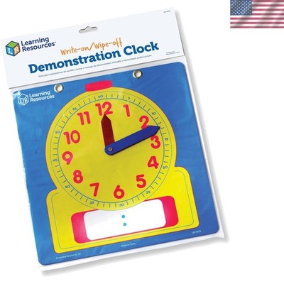 Heavy-Duty Write-on Clock for Teaching Time Essentials - Perfect for Homeschool