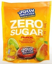 Jolly Rancher Tropical ZERO SUGAR FREE  Hard Candy  6.1 oz 172 g Bag