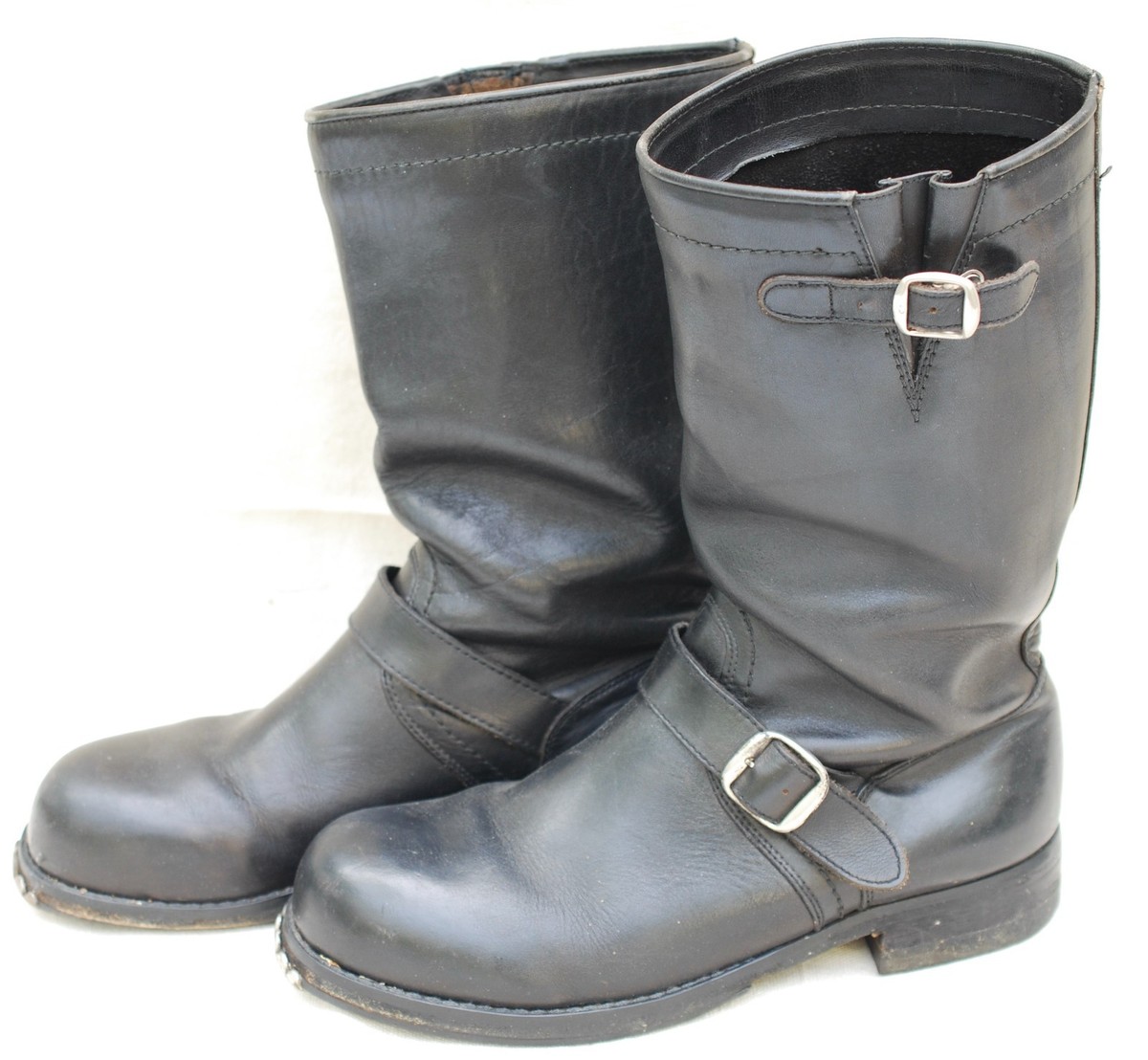 VTG German Engineer Motorcycle Boots Mens Size 44 (10.5-11