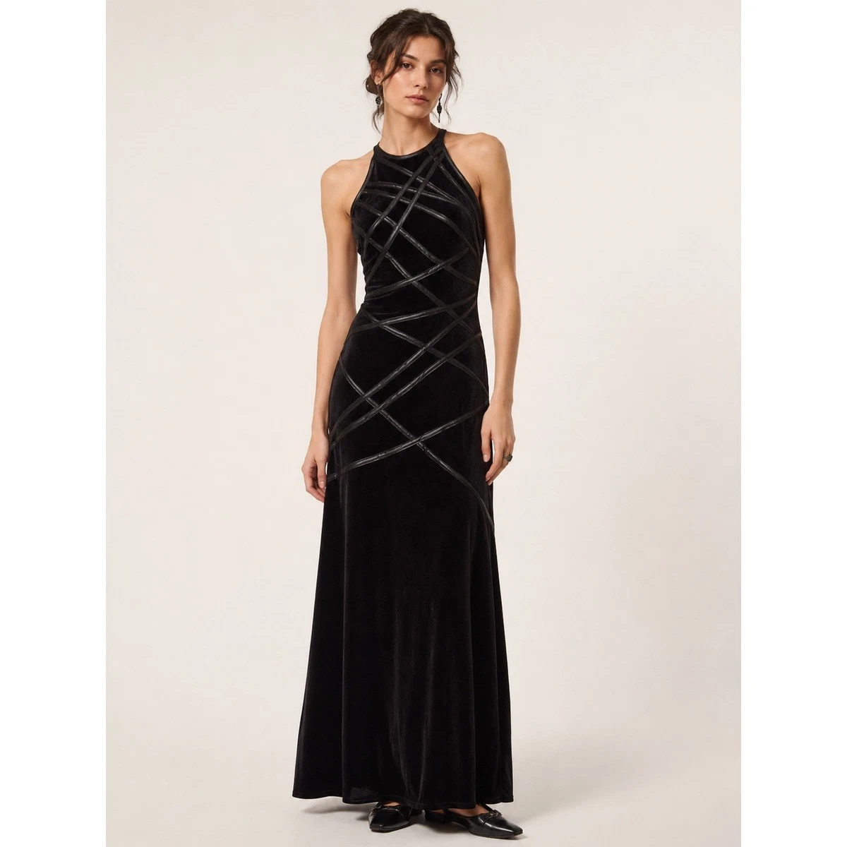 cocktail dress dark red LaDivine BD7027 Fitted Long Midi Quattro Flex Dress Shirt ProductID: 116311 COLORS:Black Tumbled The skirt falls to
