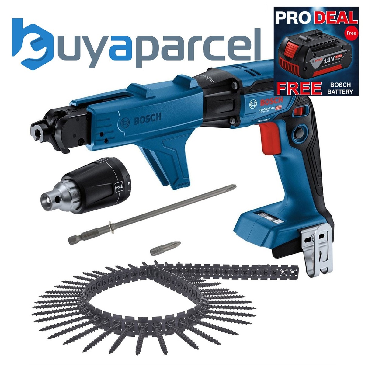 Bosch GTB 18V-45 18v Brushless Collated Drywall Screwdriver GMA-55