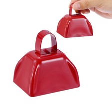 2pcs Cow Bells for Football Games, 3inch Cowbells for Sporting Events, Red