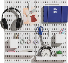 Pegboard Combination Kit, Pegboards and Accessories Modular Hanging for Wall Org
