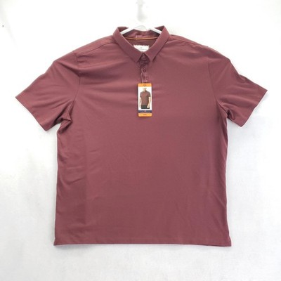 NEW Modern Ambition Polo Shirt Mens 2XL Red Stretch Moisture Wicking Performance