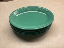 Tuxton Green Oval Platters 8 3/4" x 11 3/8" Used, Lot of 5