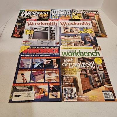 Lot Of 7 Woodworking Magazines 2 Woodsmith 2 Workbench Handyman Crafts Projects