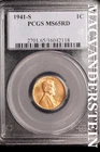 1941-S Lincoln Wheat Cent-PCGS MS 65 Red Choice Gem BU No Reserve #SLK992