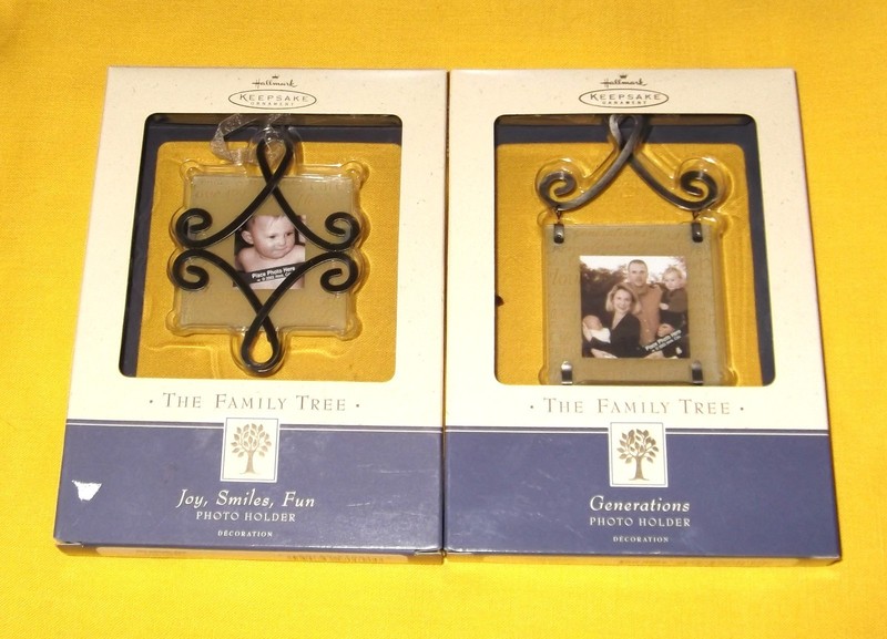 LOT 2 HALLMARK FAMILY TREE PHOTO HOLDER'S GENERATIONS & JOY, SMILES, FUN