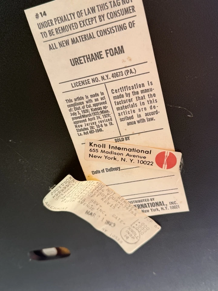 Par de sillas de oficina ejecutivas Knoll Charles Pollock Tweed vintage de 1980 Foto 4 de 4