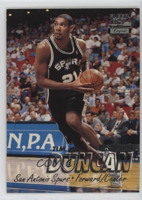 1997-98 Fleer Crystal Tim Duncan #201 Rookie RC HOF 1gj7