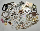 Vtg Lot Costume Jewelry Unsigned & Signed Rhinestone Enamel Gold Fill Earrings +