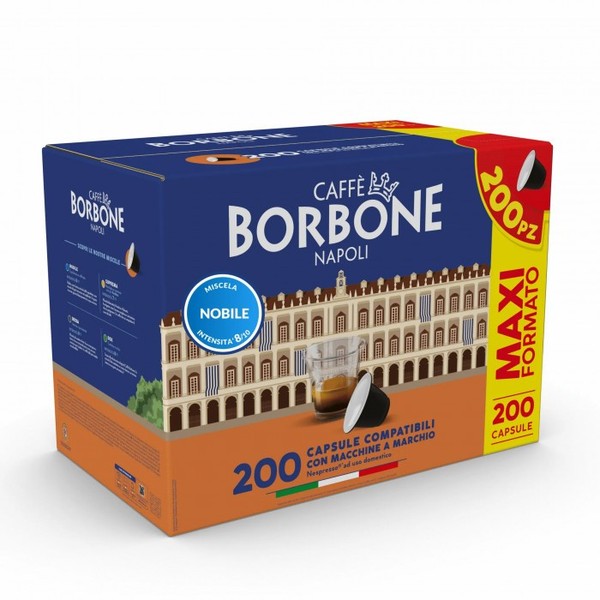 Caffe Borbone 200 Kapseln Kompatibel Mit Nespresso Kaffee Mischung Nobile-image