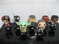 Star Wars Bobble Head Figures Lot of 6 REY,Q9-0,FINN,BISTON,MANDALORIAN