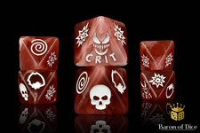 Bloody Symbiote | Comic Book Collection Handcrafted Resin Dice by Baron of Dice