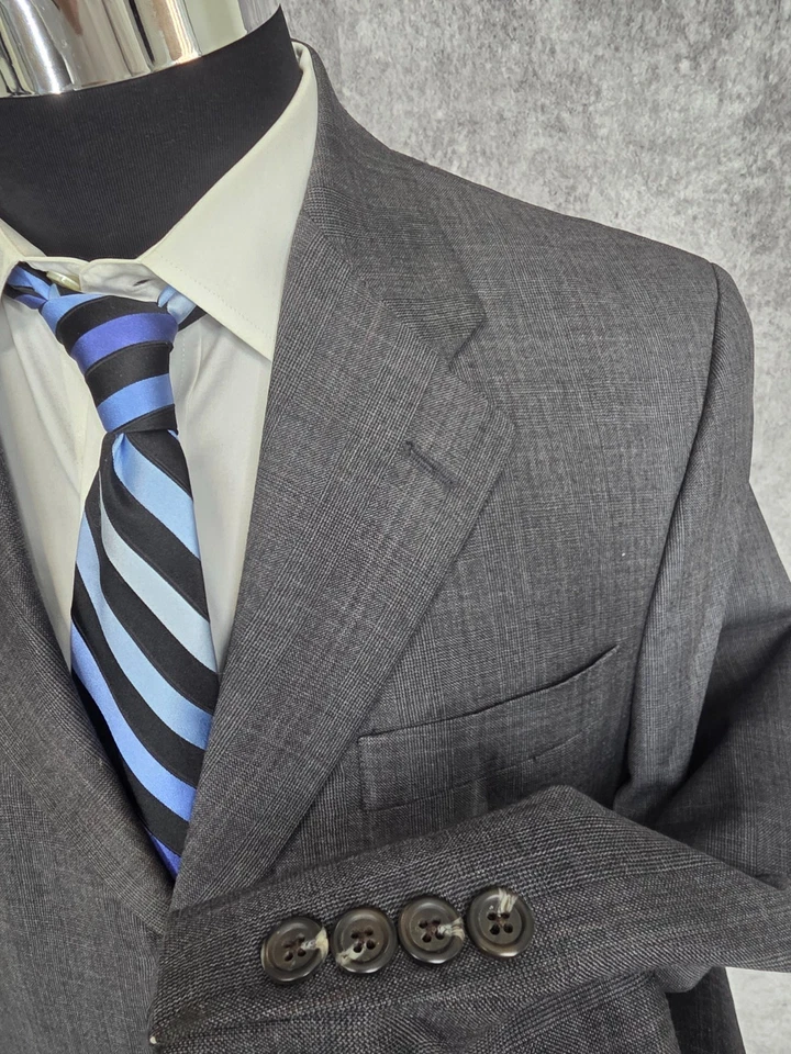 Blazer masculino Chaps Ralph Lauren 38S cinza casaco esportivo jaqueta 3 B mistura de cashmere - Imagem 4 de 4