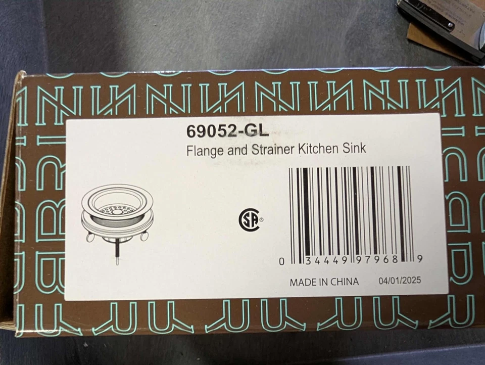 Brizo 69052-GL Kitchen Sink Flange w/ Strainer, Luxe Gold - Image 2 of 3