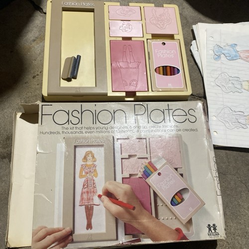 VTG 1978 Tomy Fashion Plates Fashion Kit Complete With Instructions
