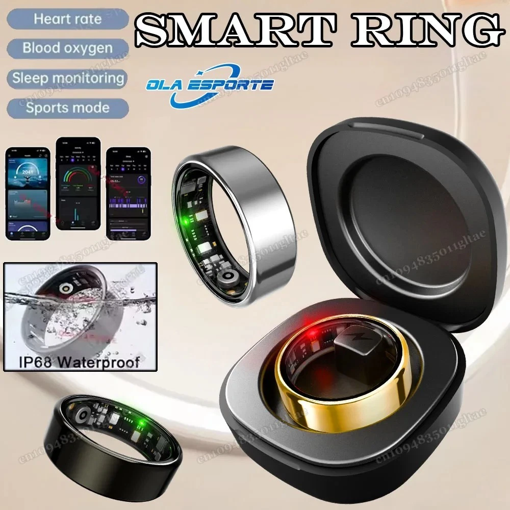 R09 Smart Ring Men Women Health Tracker Heart Rate SpO2 5ATM Waterproof UK Stock