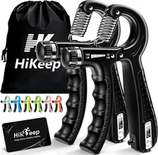 2 Hand Grip Strengthener Power Trainer Gripper Strength Adjustable Gym Exerciser