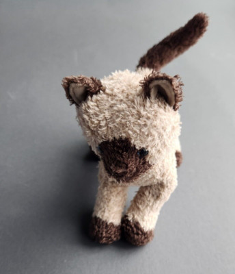 Douglas Cuddle Toy Tan Brown Kitty Cat Plush Blue Eyes 8'' Siamese Kitten Lovey