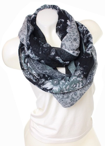 Glamexx24 Damen schal mit Mustermix im Blumendesign Ethno muster Langschal Loop - Bild 24 von 27