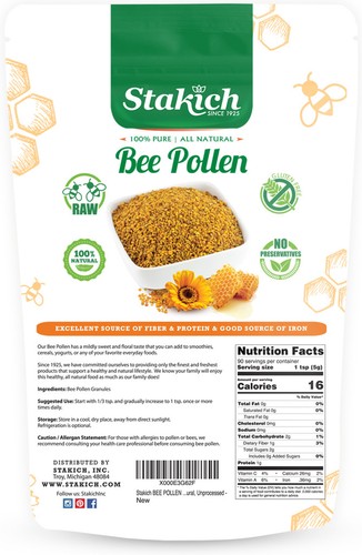 2 lb BEE POLLEN GRANULES Fresh Pure 100% Natural Raw Gluten Fat GMO Free SALE - Picture 2 of 2