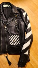 Off-white Virgil Abloh Black Leather Jacket (s)
