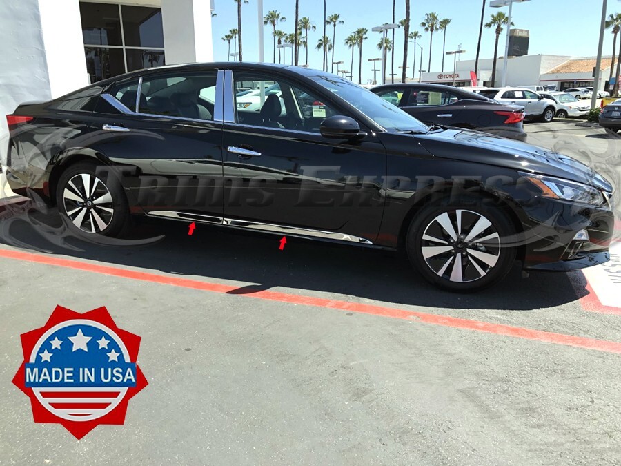 fit20192023 Nissan Altima Flat Body Side Molding Trim Stainless Steel