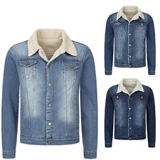 Rock Creek Herren Jeansjacke Teddyfutter Winterjacke Teddyfellkragen H-217 S-3XL