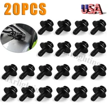 20X Car Screws Bolts Retainer Clips Fastener Body Engine Shield Splash 16mm long