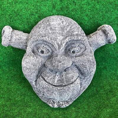 Beton Shrek Kopf Thema hängende Wandrelief Frost geschützt Gartendeko