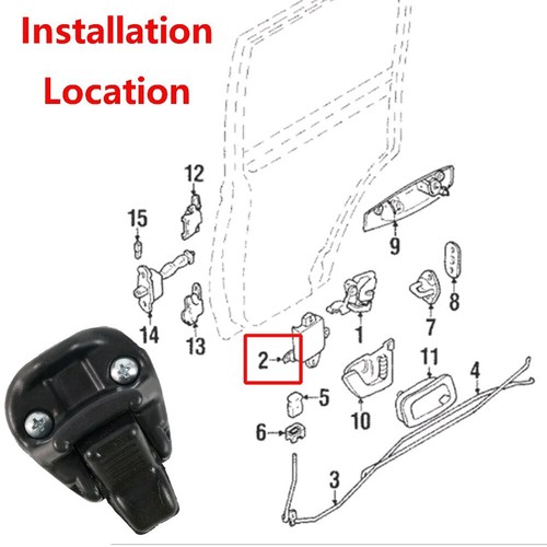 2 piezas hebillas de bloqueo de vidrio para ventana para Mitsubishi L300 Pajero Montero Mk2 1991-1999 - Imagen 6 de 11