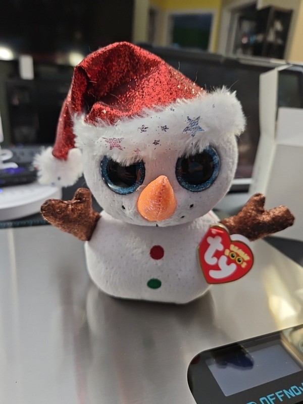 Ty Beanie Boo "FLURRY" Snowman Small Stuffed Toy 2019 (All Tags)