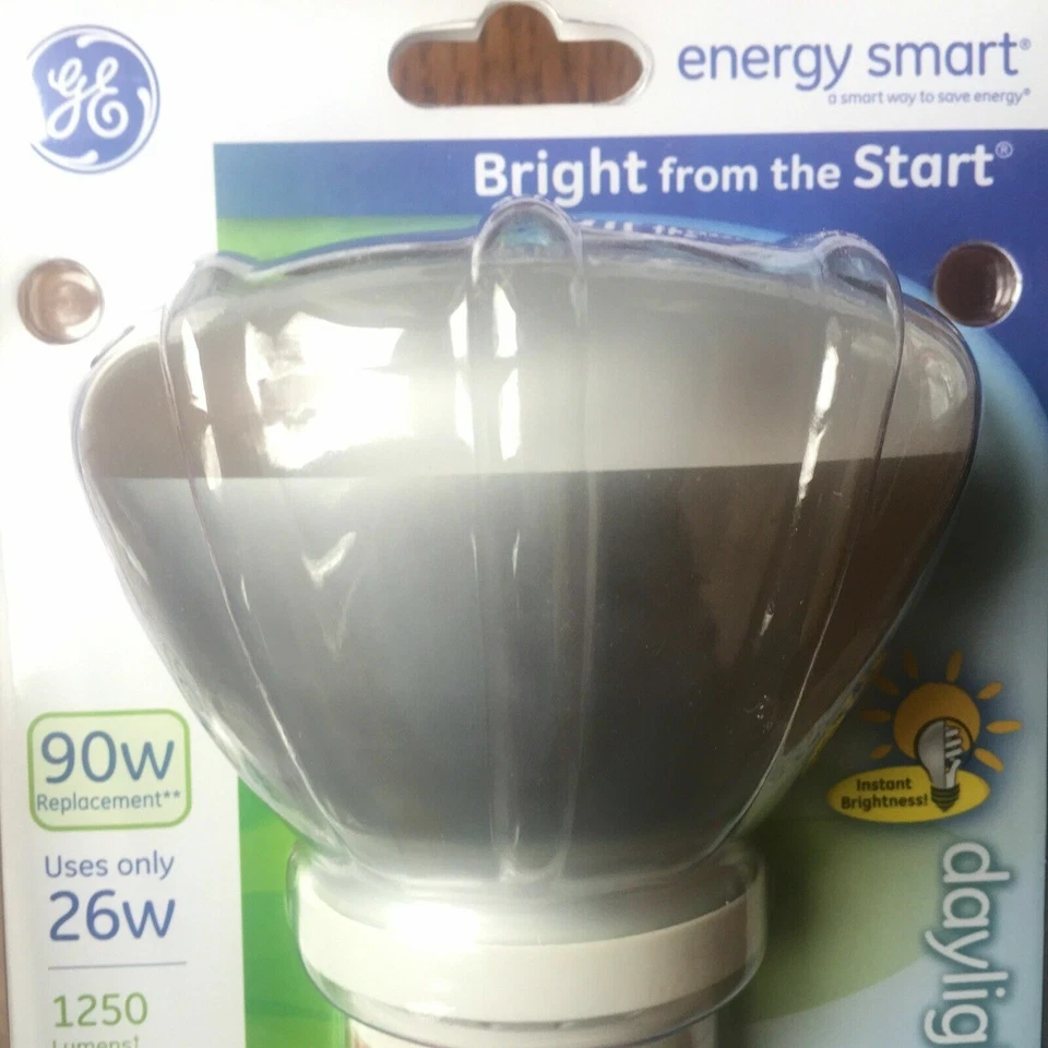 3- GE lâmpada de inundação luz do dia BR40 instantânea brilhante CFL 26w Watt 90w R40 - Imagem 4 de 4