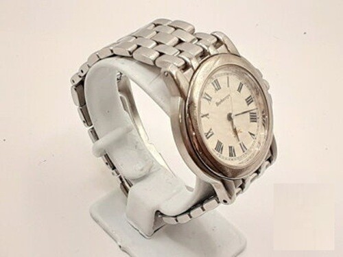 BURBERRY 5530-F51693 Quartz Wristwatch Watch Silver White SS Ladies Used - Picture 2 of 6