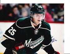 MINNESOTA WILD JONAS BRODIN SIGNED CLOSE UP 8X10