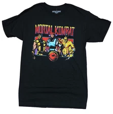 Mortal Kombat Adult New T-Shirt - Goro Scorpion & Raiden Under Logo