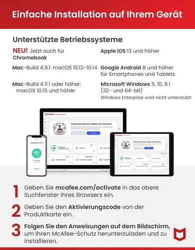 McAfee Total Protection 2025 1,3,5,10 Gerät 1 Jahr Download ESD-Key per eMail - Bild 7 von 13