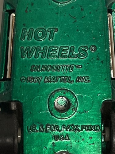 Hot Wheels Redline Silhouette Car 1967 Green Sweet Sixteen Made in United States - Picture 8 of 8