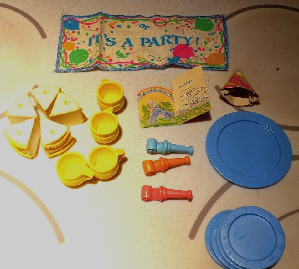 Torta parziale tazze piatti cappello piatto My Little Pony festa compleanno anni 80 (7A)