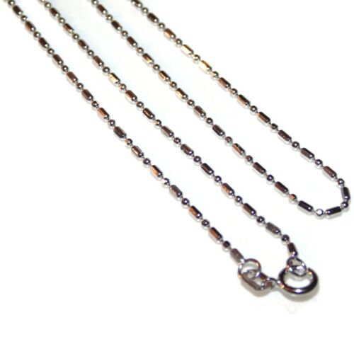 14k White Gold Jewelry 585 20" long New Dash Dot Chain Necklace in solid