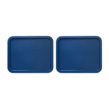 Replacement Lid for 6-CUP Pyrex Cover Rectangle (6.75" x 8.75") NAVY (2-Pack)
