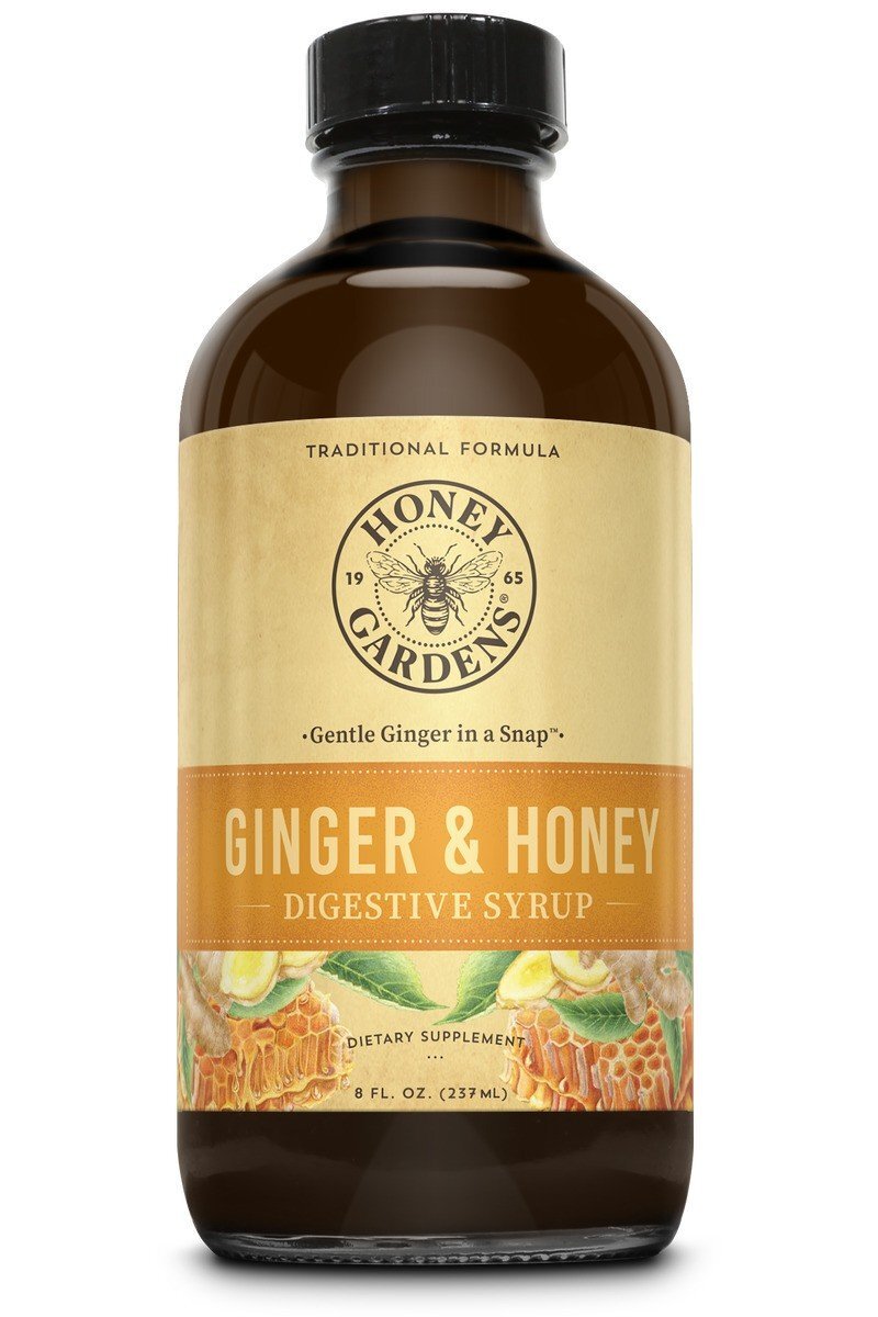 Honey Gardens Ginger - Honey Пищеварительный сироп 8 унций жидкости