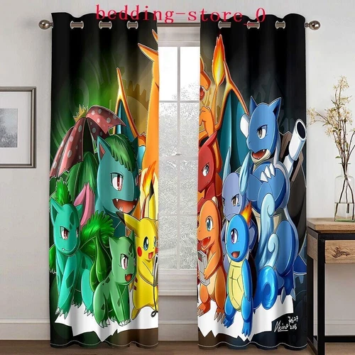 Tende Oscuranti 3D Spesse Bambini/Pokemon Pikachu Anello Termico Occhiello Superiore/Tende - Foto 62 di 93
