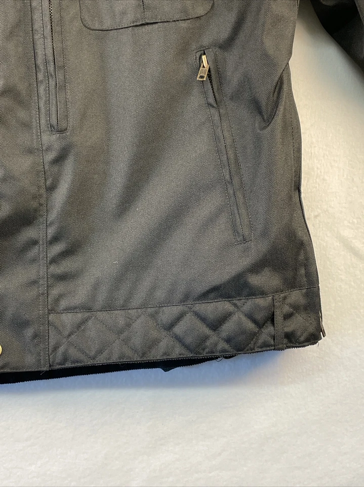 Chaqueta de piloto vintage para adulto XL negra acolchada abrigo de motocicleta para hombre Foto 4 de 4