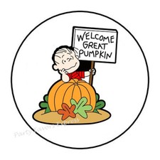 30 PUMPKIN HALLOWEEN ENVELOPE SEALS LABELS STICKERS PARTY FAVORS 1.5"